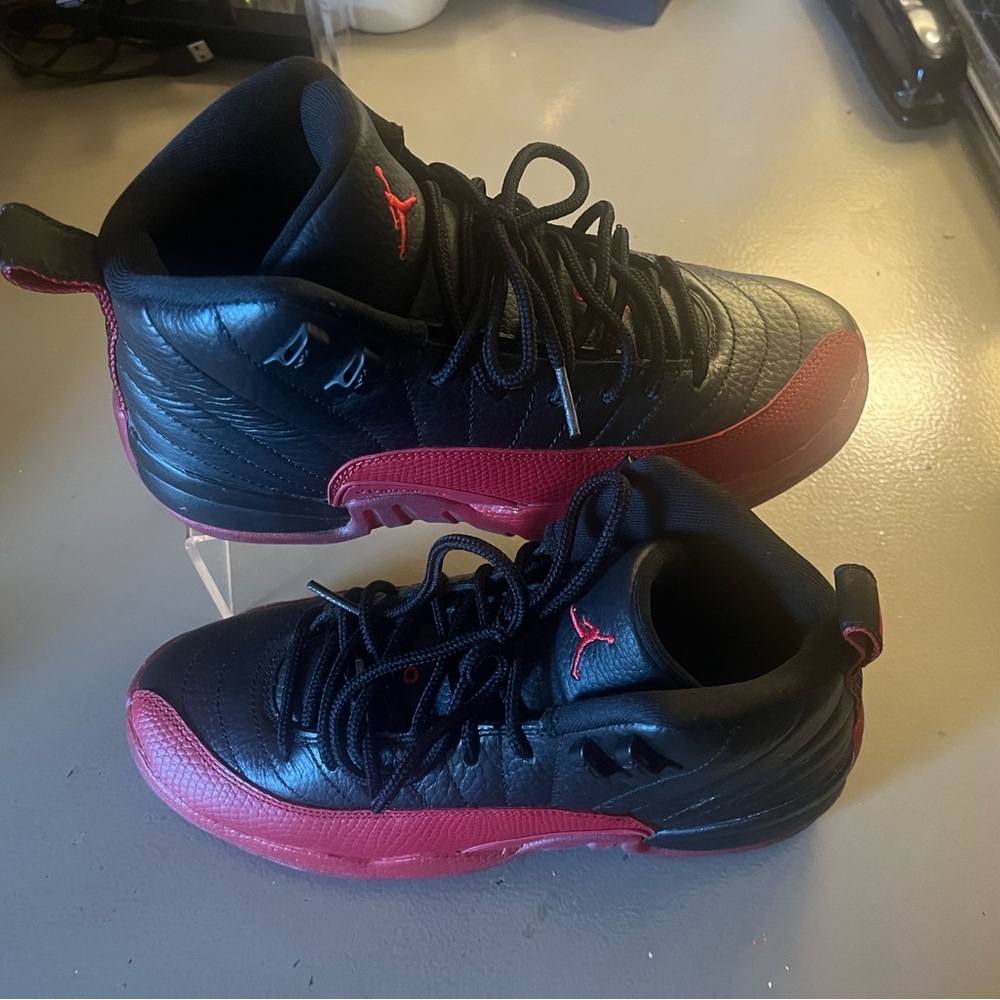 Jordan Kids Black and Red High-Top Sneakers
